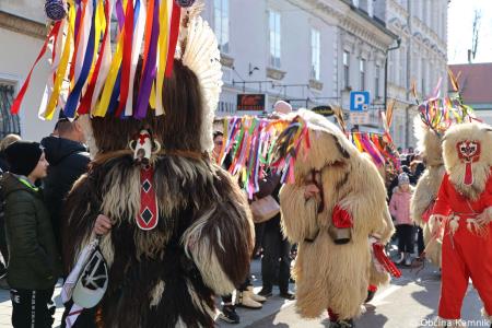 Kamnik so obiskali koranti iz Zamušanov pri Ptuju in v mestno jedro privabili nepregledno množico, željno ogleda tradicionalne pustne šege (11)